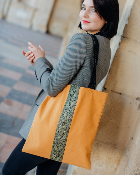 Sac Cabas Jaune Moutarde
