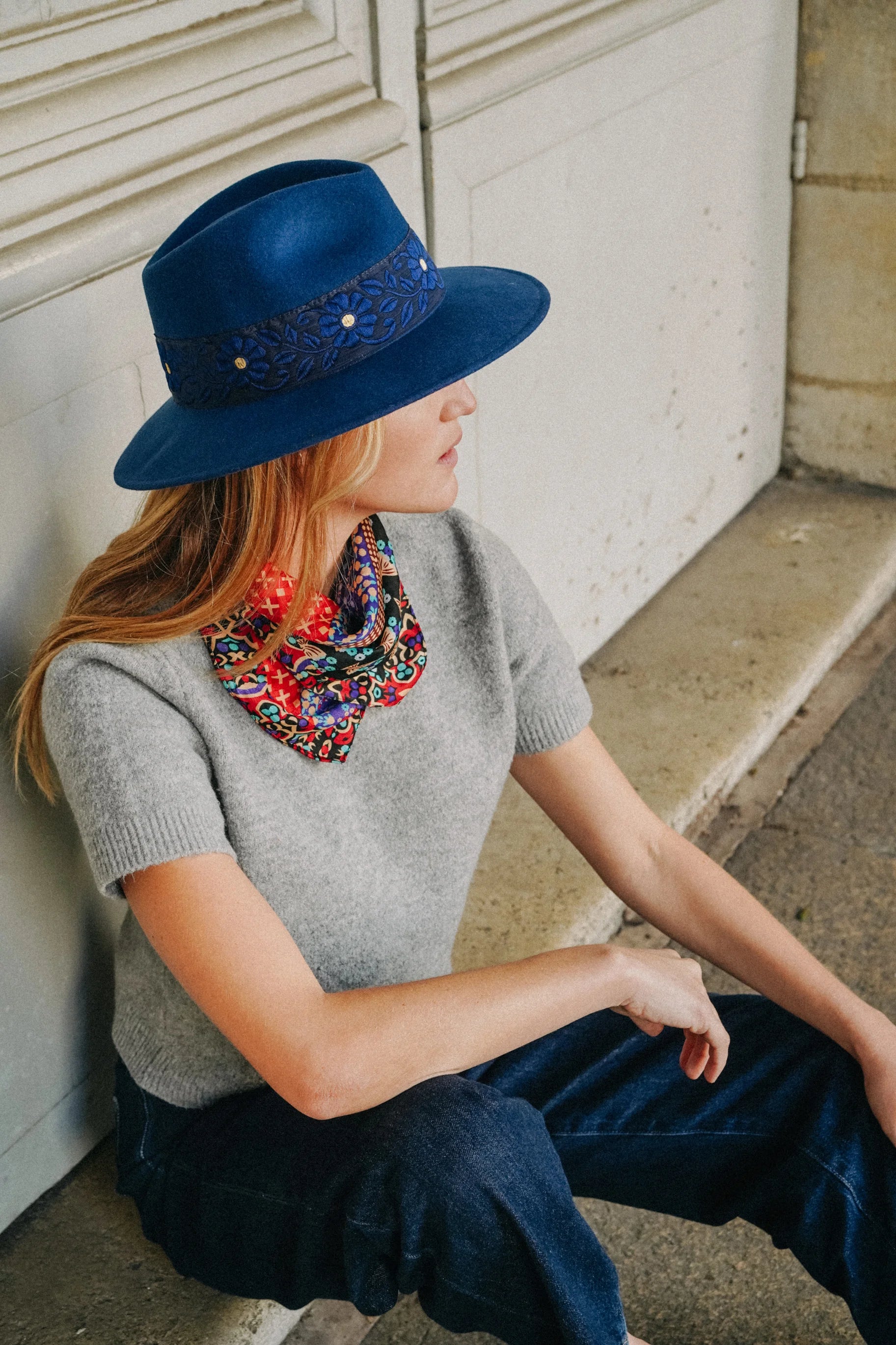 CHAPEAU ALESSANDRO Bleu marine