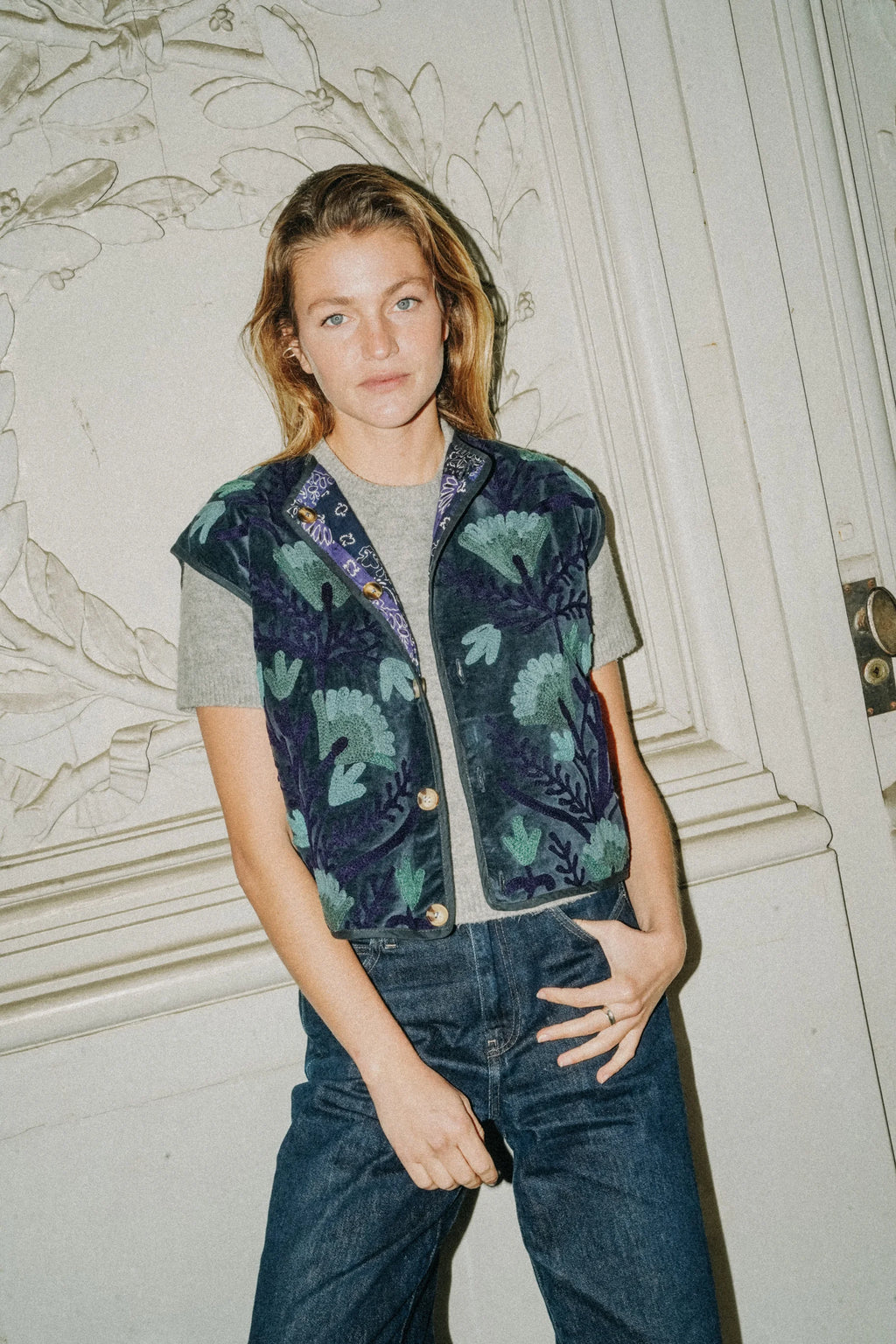 Gilet Réversible Bleu Bandana