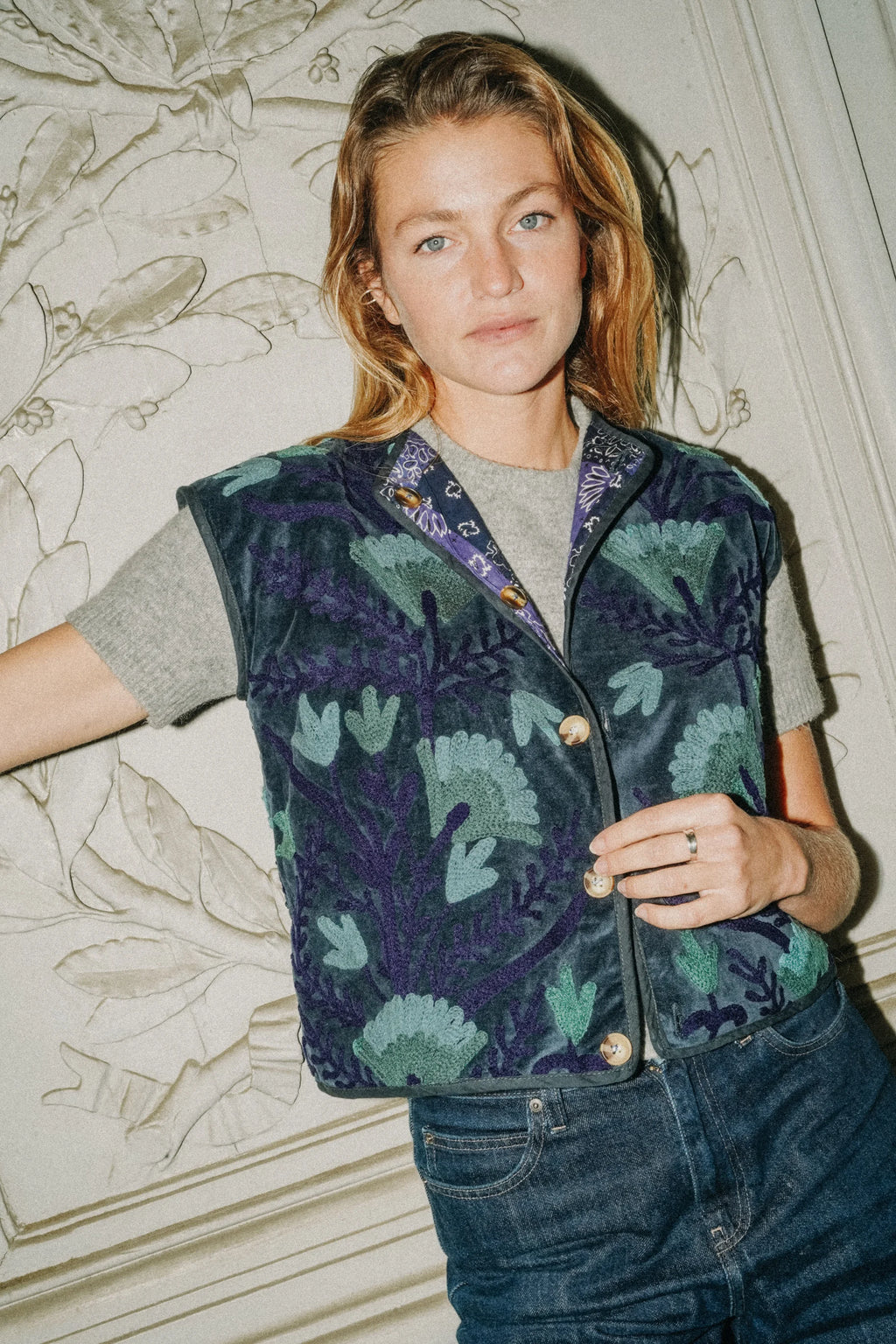 Gilet Réversible Bleu Bandana