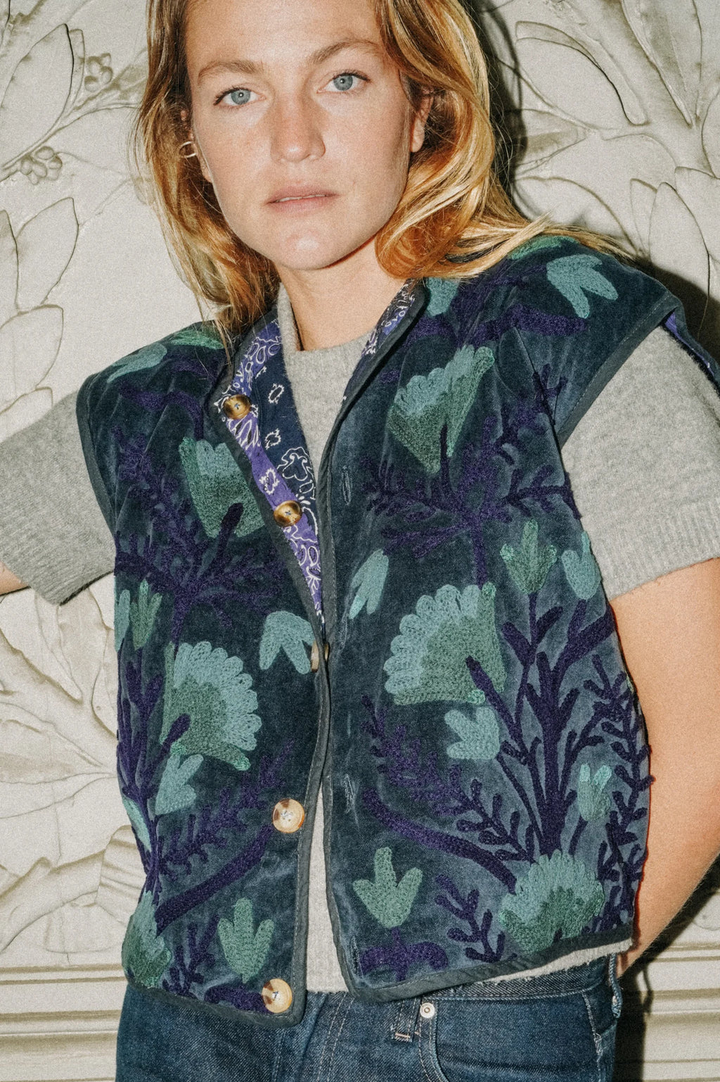 Gilet Réversible Bleu Bandana