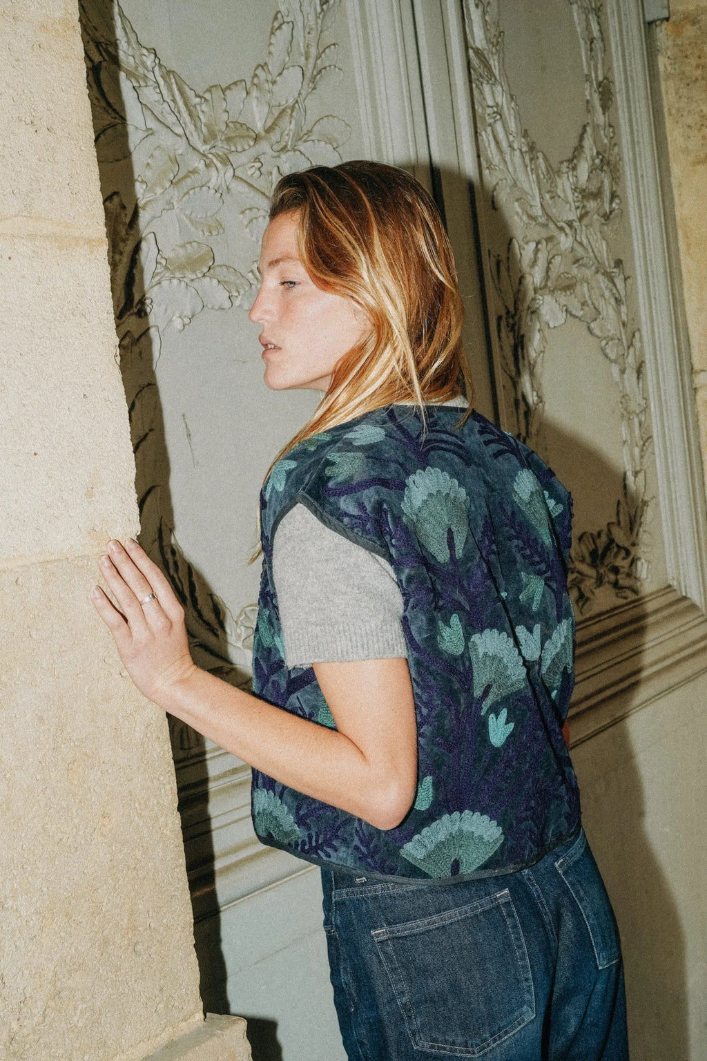 Gilet Réversible Bleu Bandana