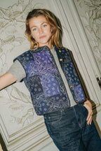 Gilet Réversible Bleu Bandana