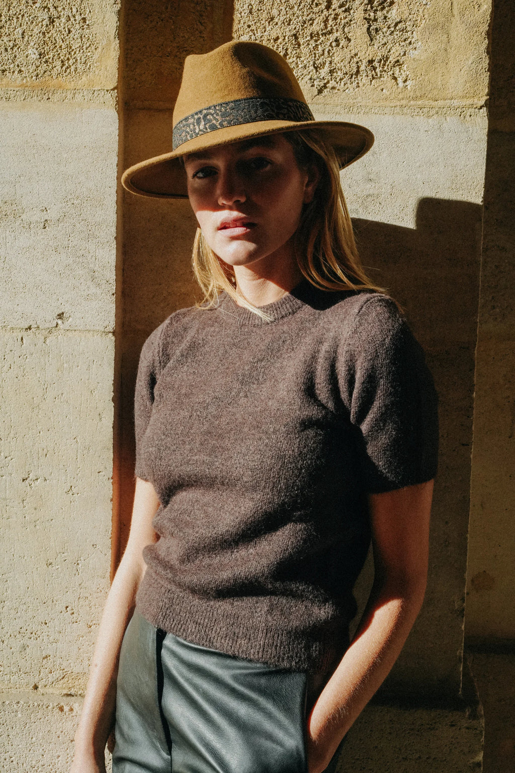 CHAPEAU MARCELLO Marron Clair