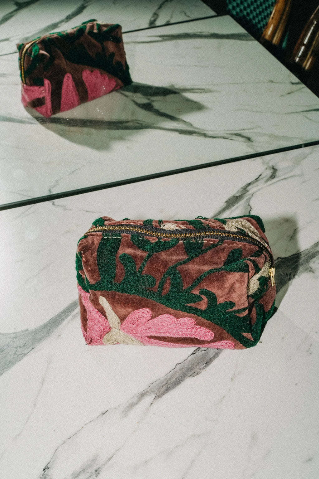 Trousse Beauté Marron Rose