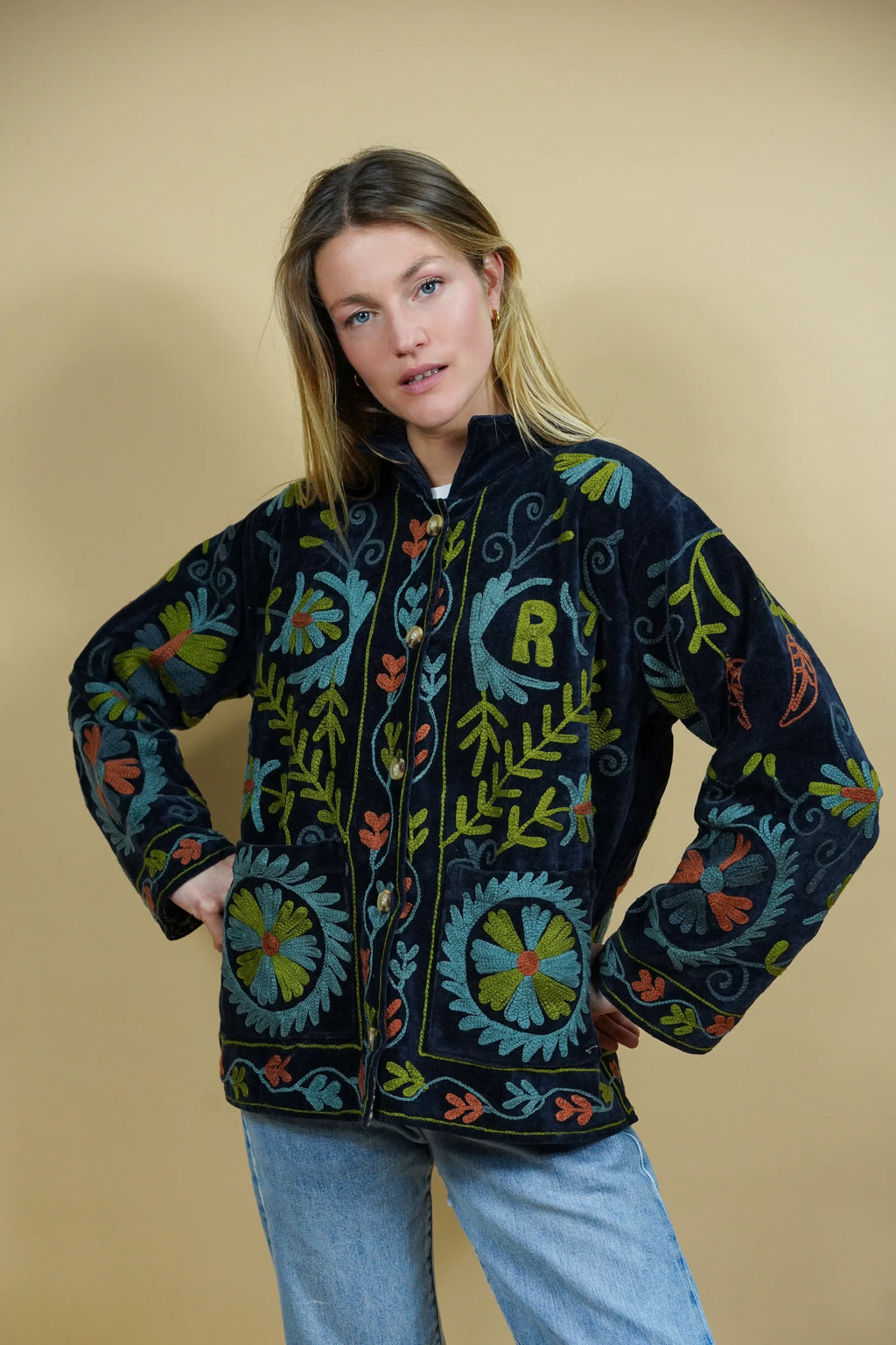 Veste Tara Noire Bleutée