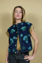 Gilet Réversible Bleu Bandana