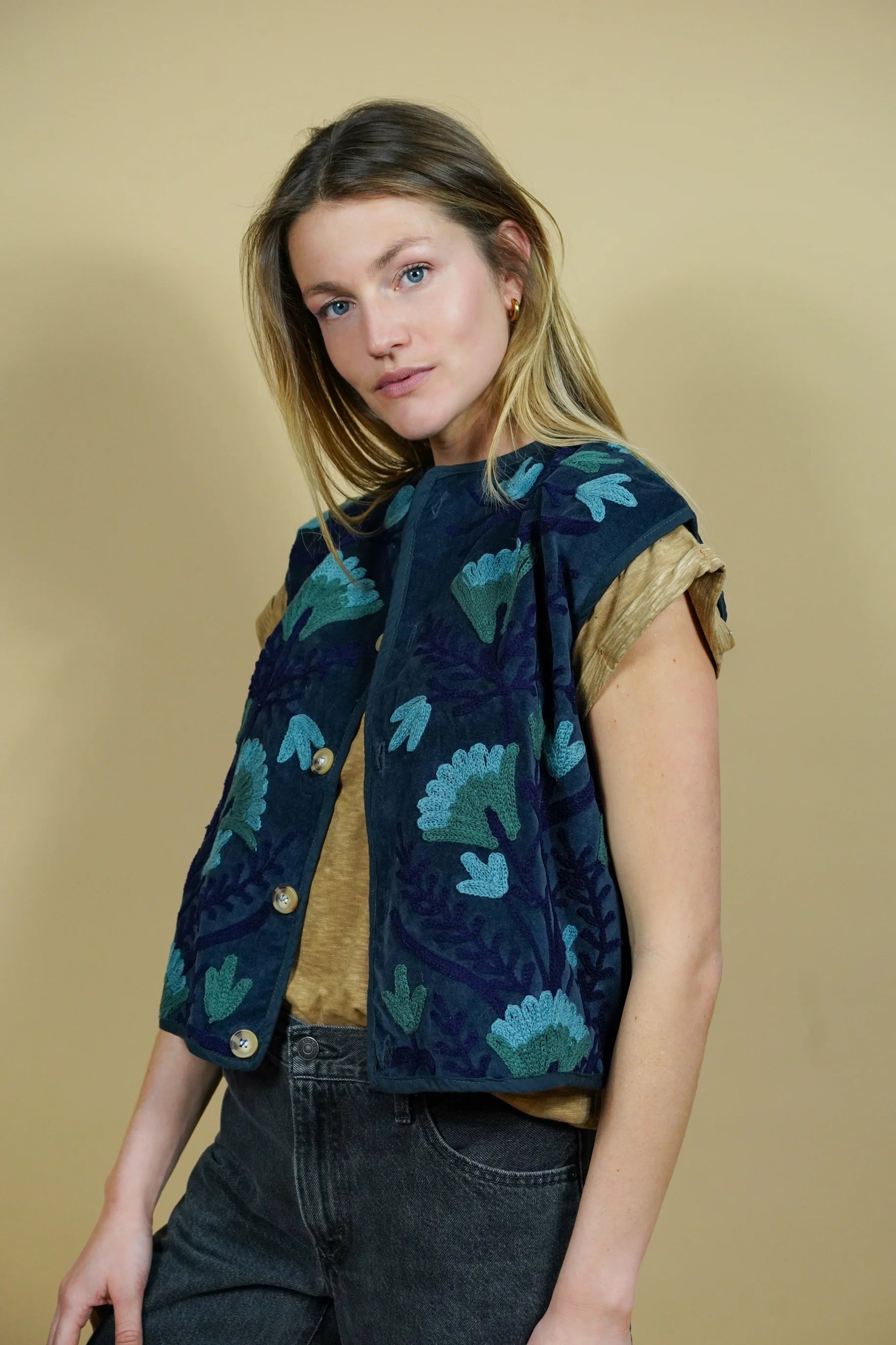 Gilet Réversible Bleu Bandana