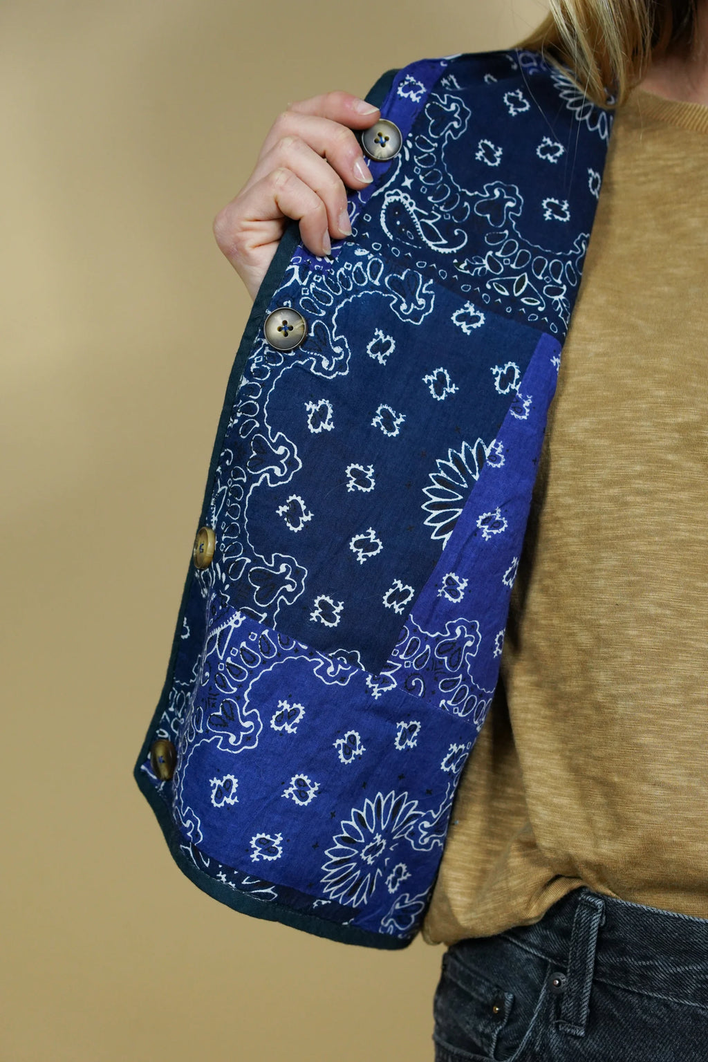 Gilet Réversible Bleu Bandana