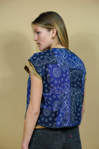 Gilet Réversible Bleu Bandana