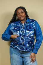 Veste en jean brodée Anaya