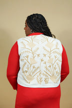 Gilet Réversible Crème Léopard