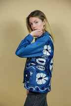 Veste en jean brodée Anaya