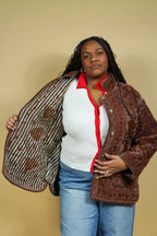 Manteau Farhaan Marron