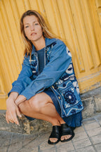 Veste en jean brodée Anaya