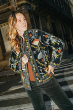 Veste Tara Noire Bleutée