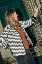 Veste Tara Noire Bleutée