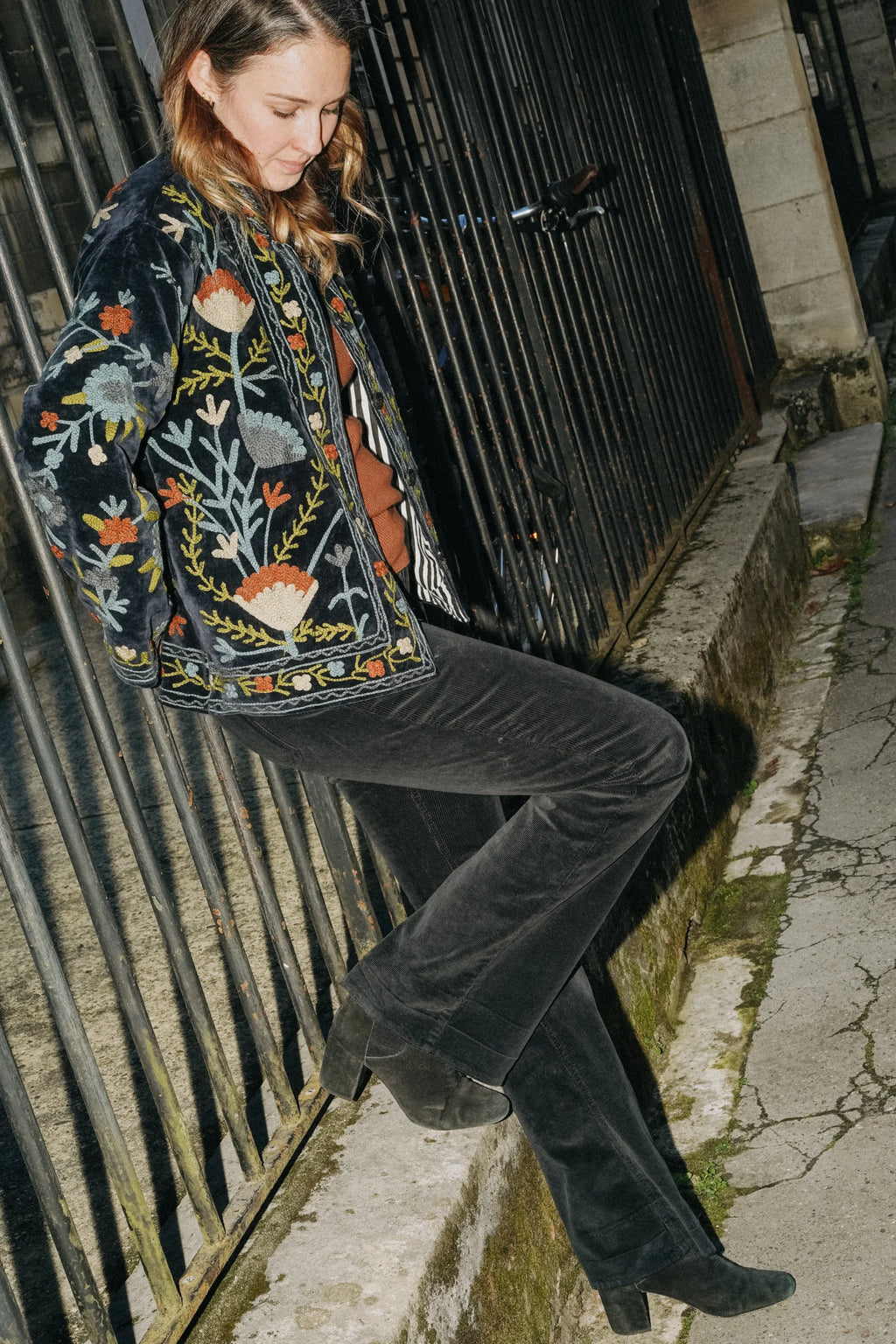 Veste Tara Noire Bleutée