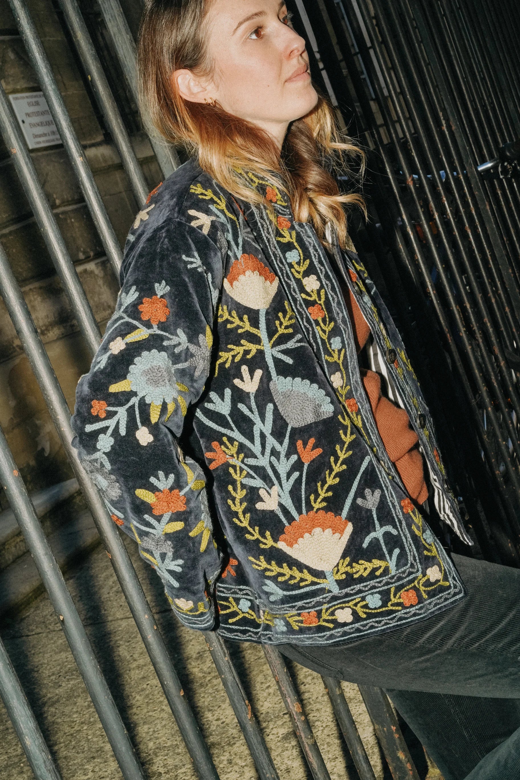 Veste Tara Noire Bleutée