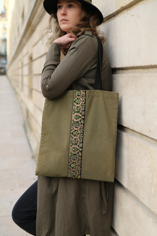 Sac Cabas Vert Kaki