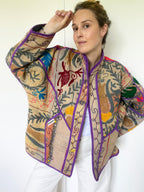 Veste Kantha Brodée Réversible — Pièce Unique N°02