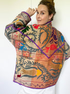 Veste Kantha Brodée Réversible — Pièce Unique N°02