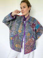 Veste Kantha Brodée Réversible — Pièce Unique N°02