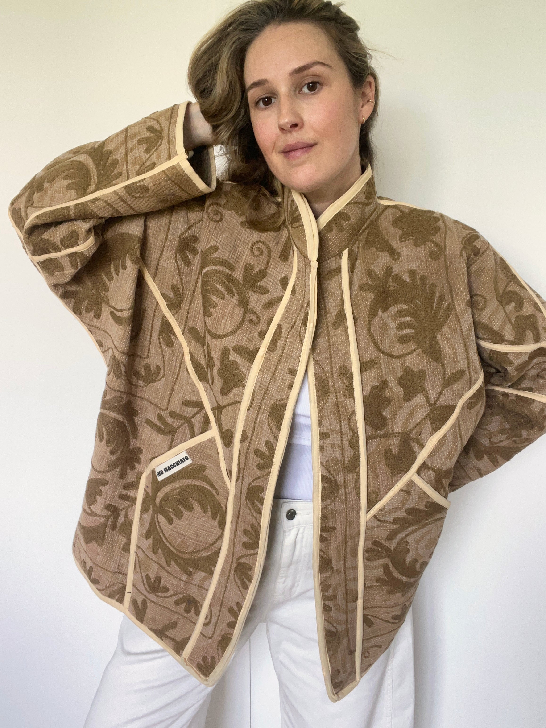 Veste Kantha Brodée Réversible — Pièce Unique N°20