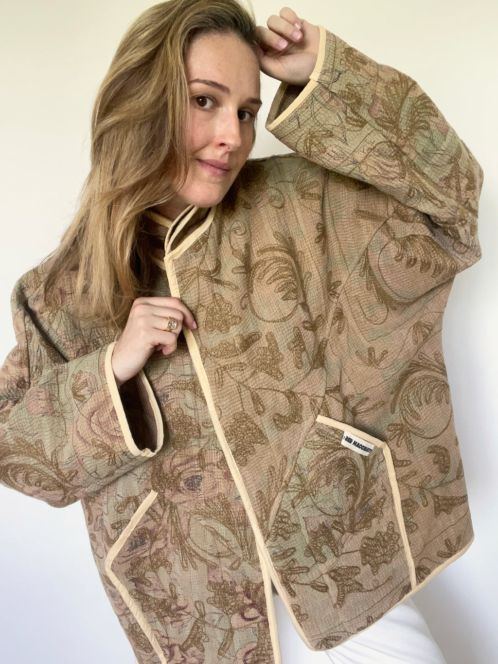 Veste Kantha Brodée Réversible — Pièce Unique N°20