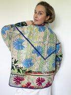Veste Kantha Brodée Réversible — Pièce Unique N°01