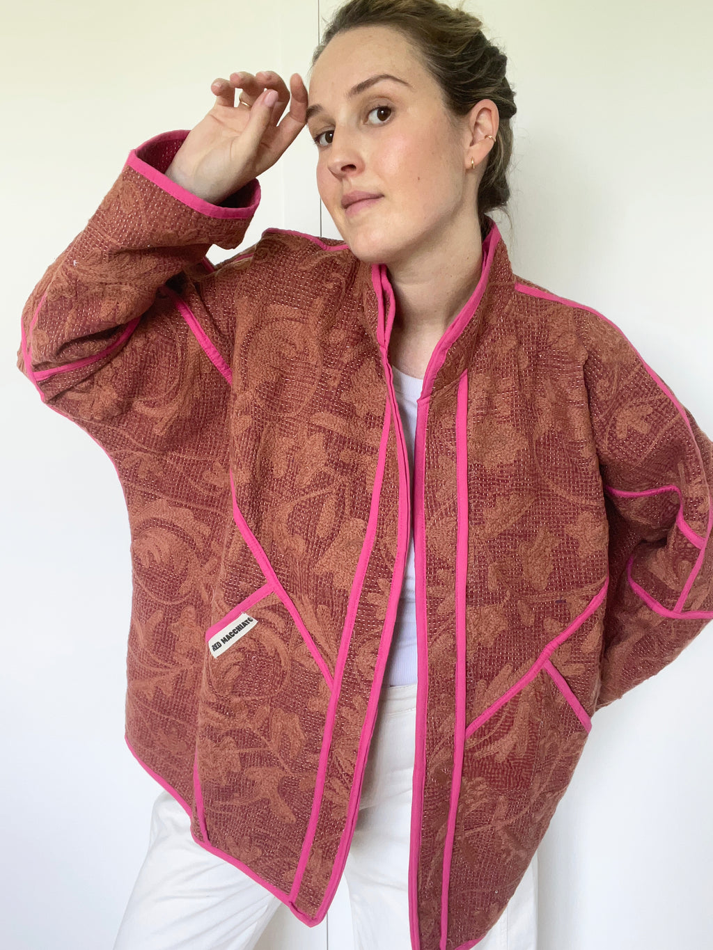 Veste Kantha Brodée Réversible — Pièce Unique N°13