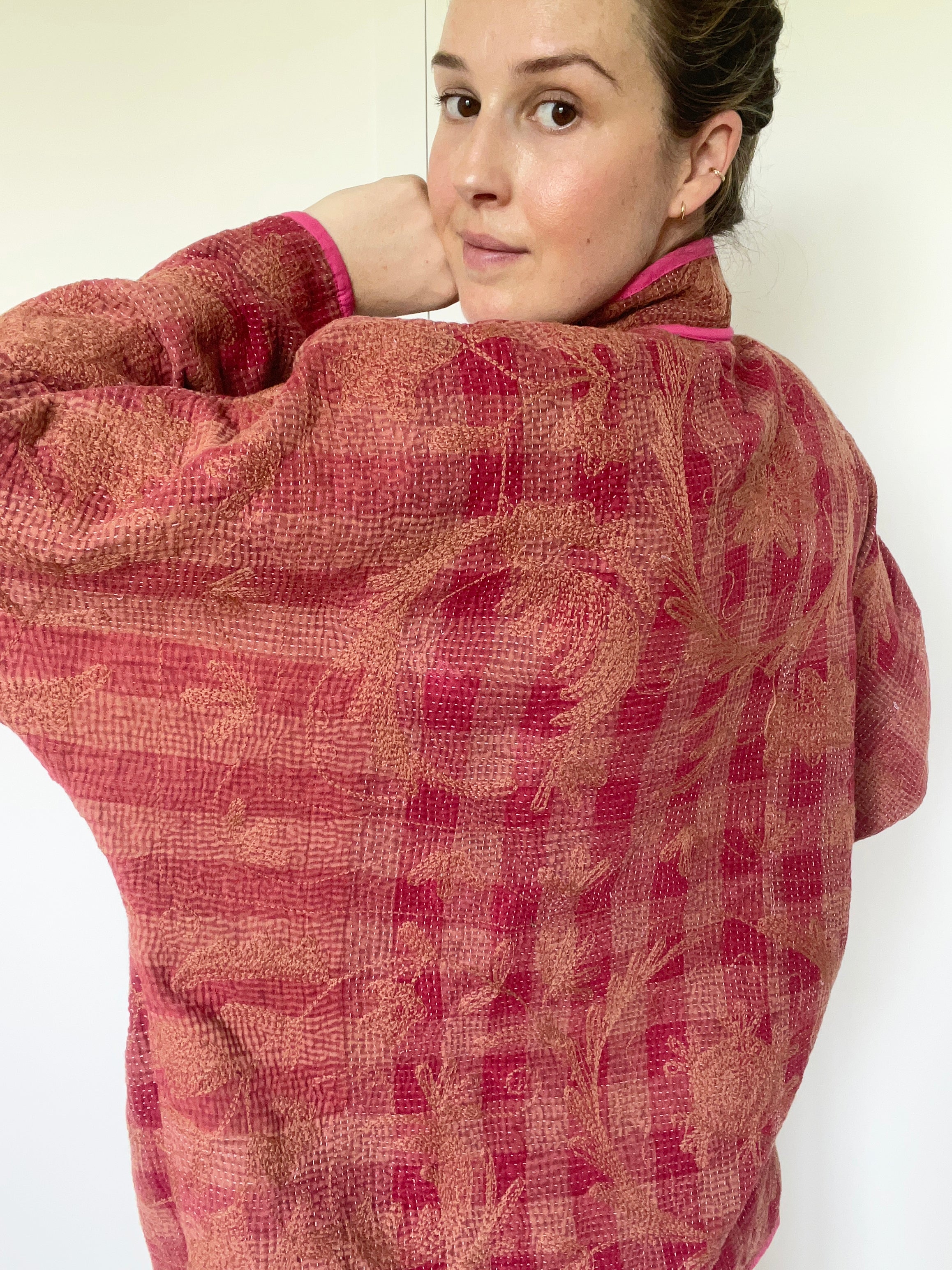 Veste Kantha Brodée Réversible — Pièce Unique N°13