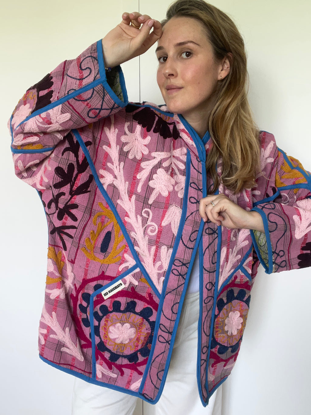 Veste Kantha Brodée Réversible — Pièce Unique N°21