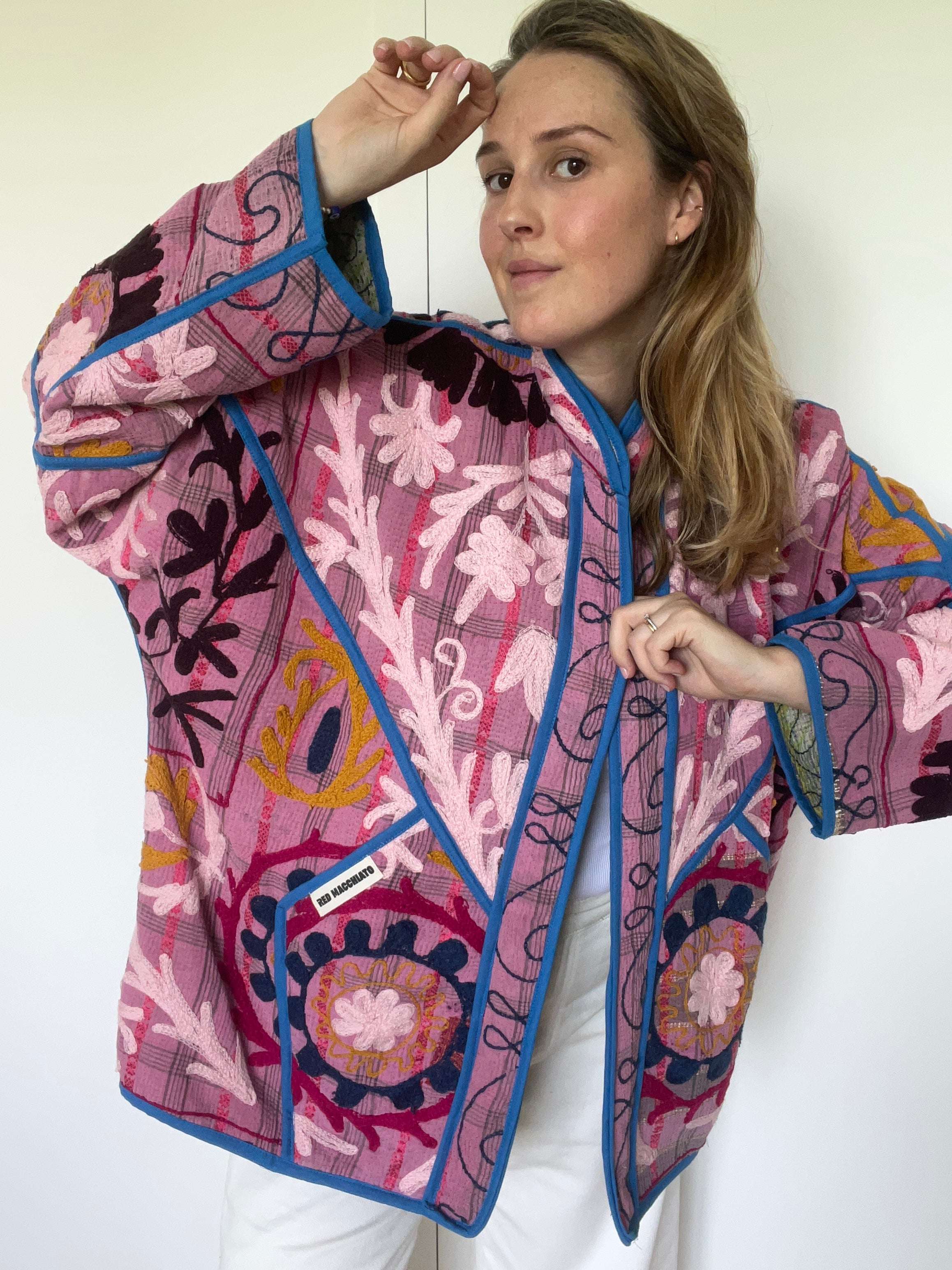 Veste Kantha Brodée Réversible — Pièce Unique N°21
