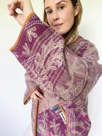 Veste Kantha Brodée Réversible — Pièce Unique N°03