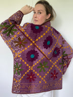 Veste Kantha Brodée Réversible — Pièce Unique N°23