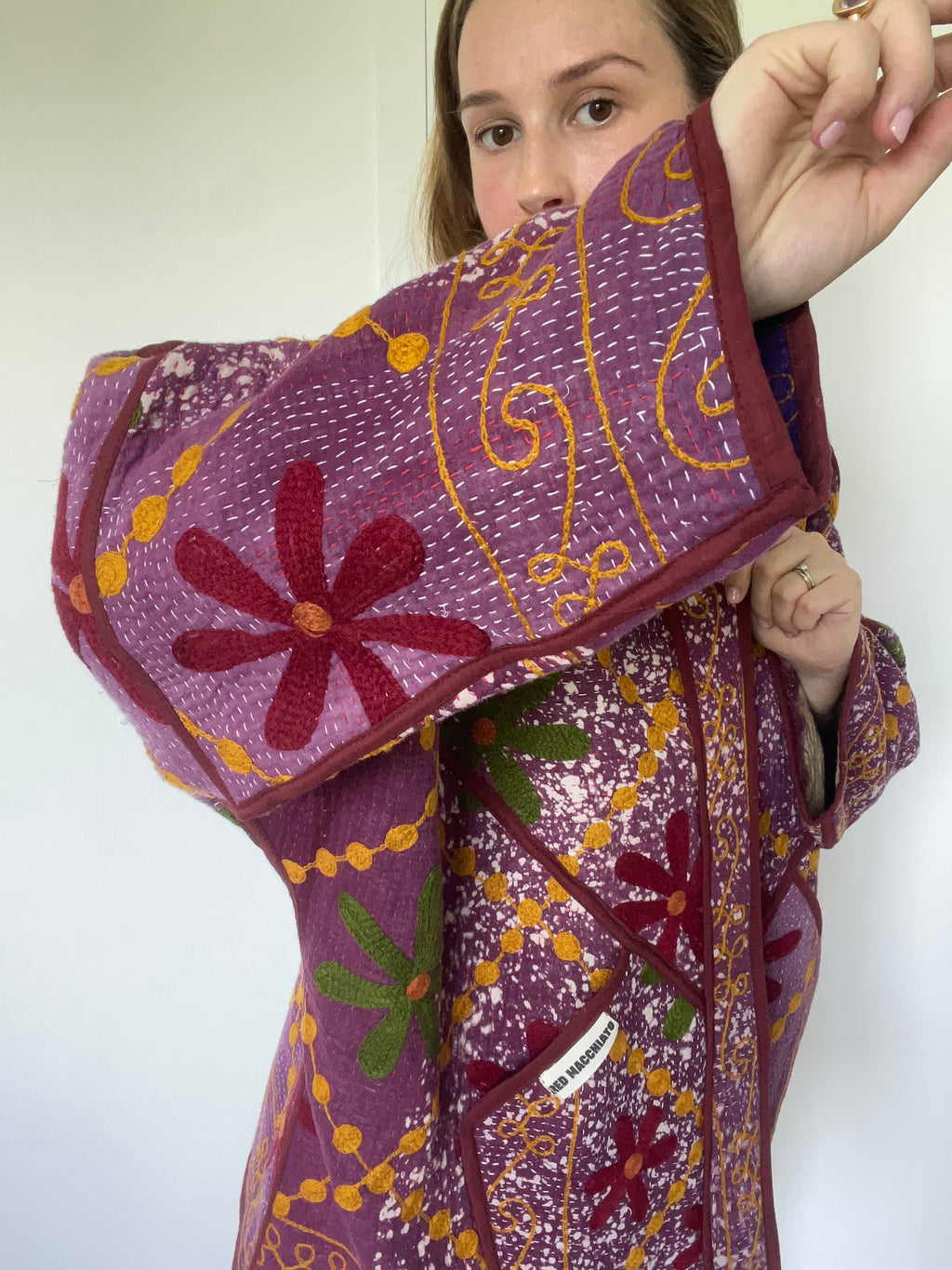 Veste Kantha Brodée Réversible — Pièce Unique N°23
