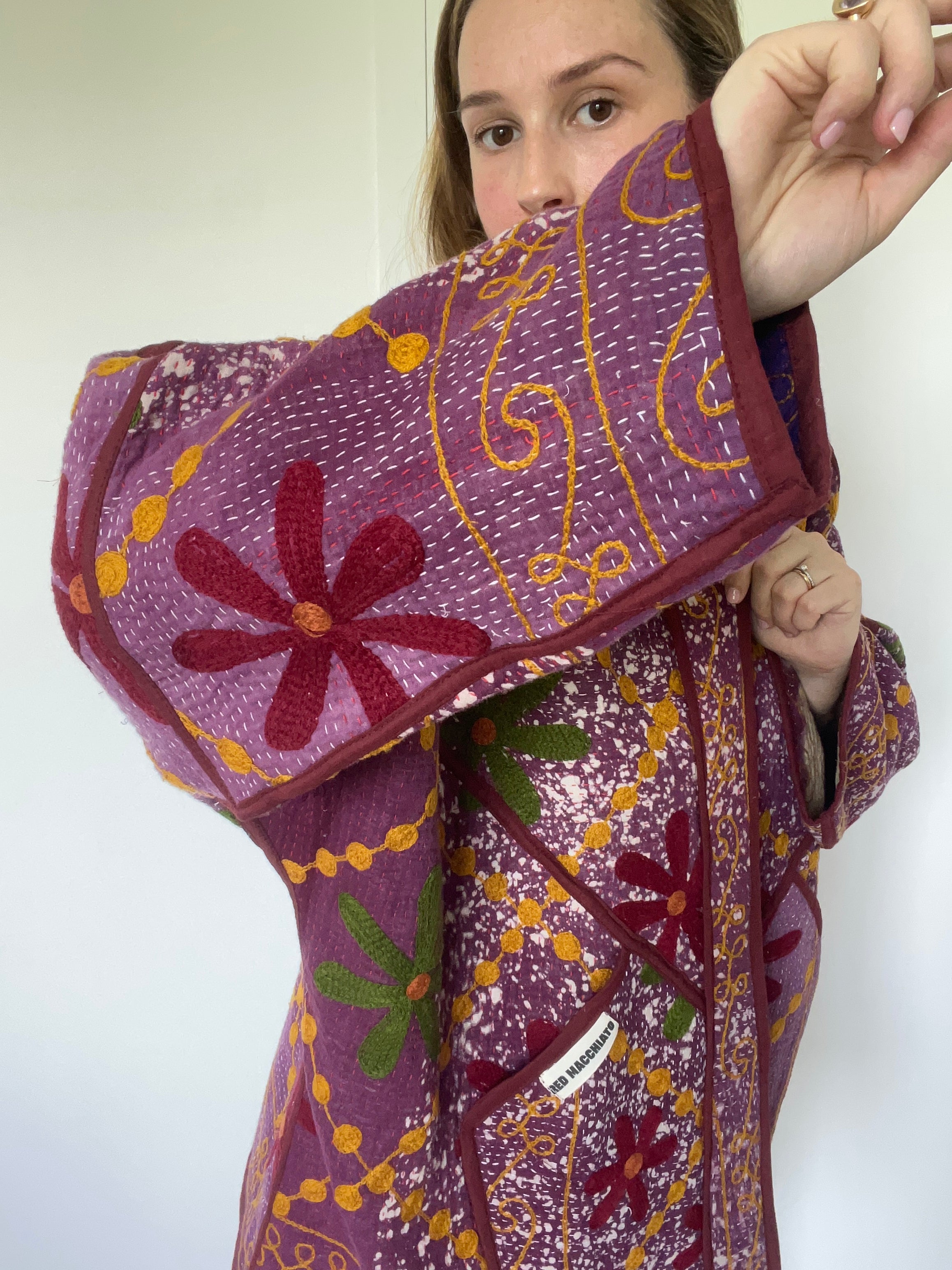 Veste Kantha Brodée Réversible — Pièce Unique N°23