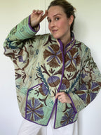 Veste Kantha Brodée Réversible — Pièce Unique N°25