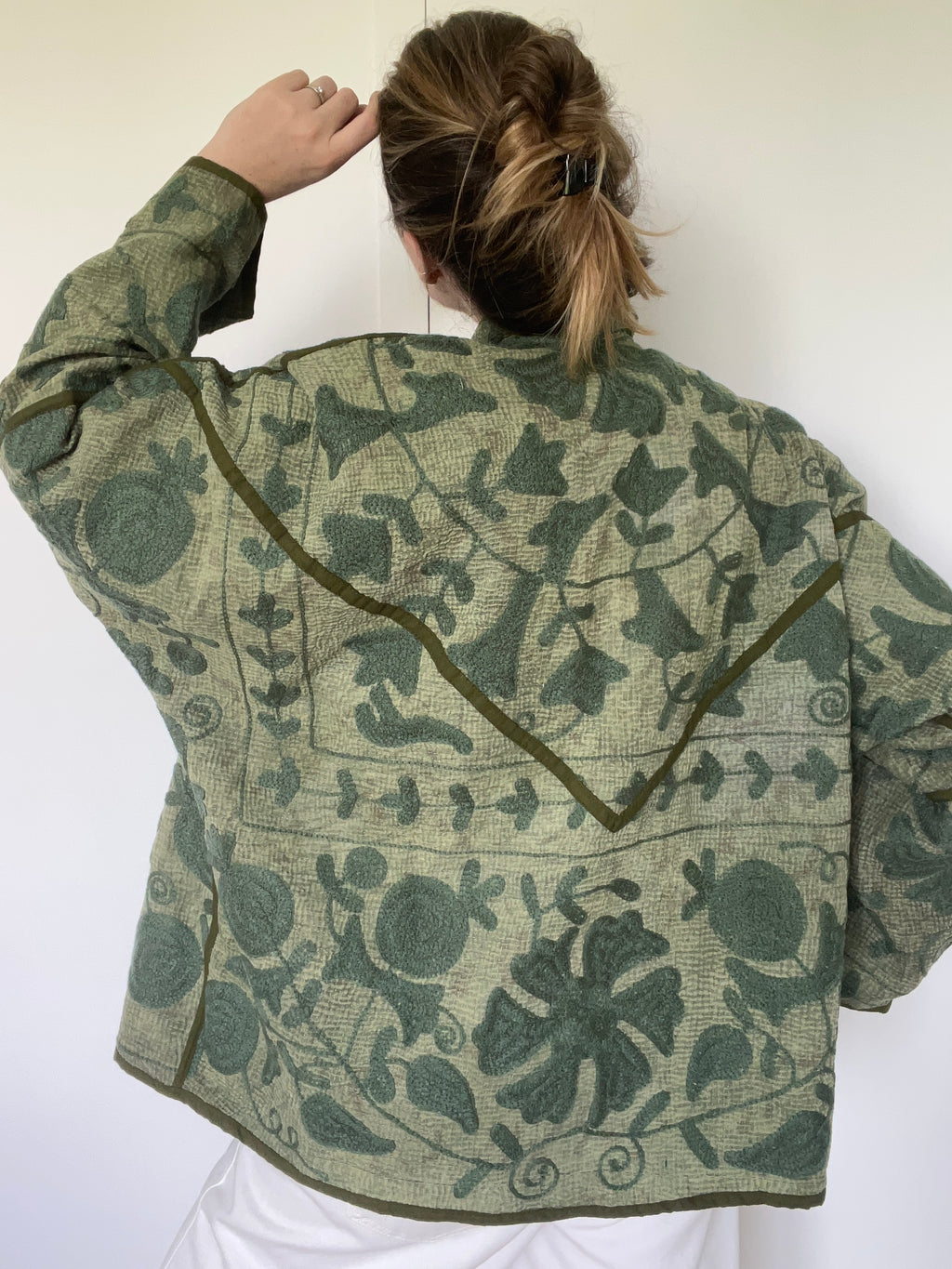 Veste Kantha Brodée Réversible — Pièce Unique N°26