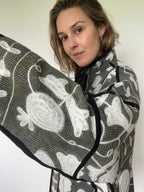 Veste Kantha Brodée Réversible — Pièce Unique N°28