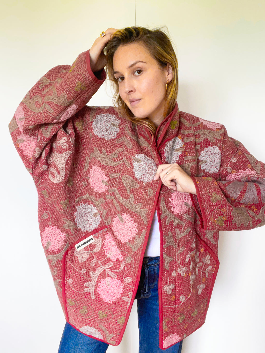 Veste Kantha Brodée Réversible — Pièce Unique N°05