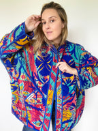 Veste Kantha Brodée Réversible — Pièce Unique N°04
