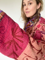 Veste Kantha Brodée Réversible — Pièce Unique N°08