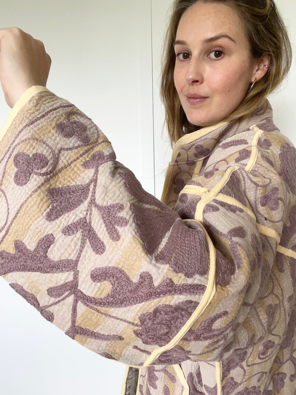 Veste Kantha Brodée Réversible — Pièce Unique N°15