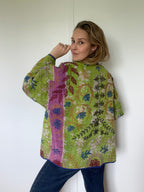 Veste Kantha Brodée Réversible — Pièce Unique N°29