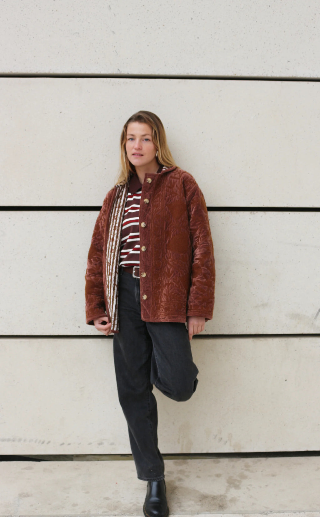 Manteau Farhaan Marron