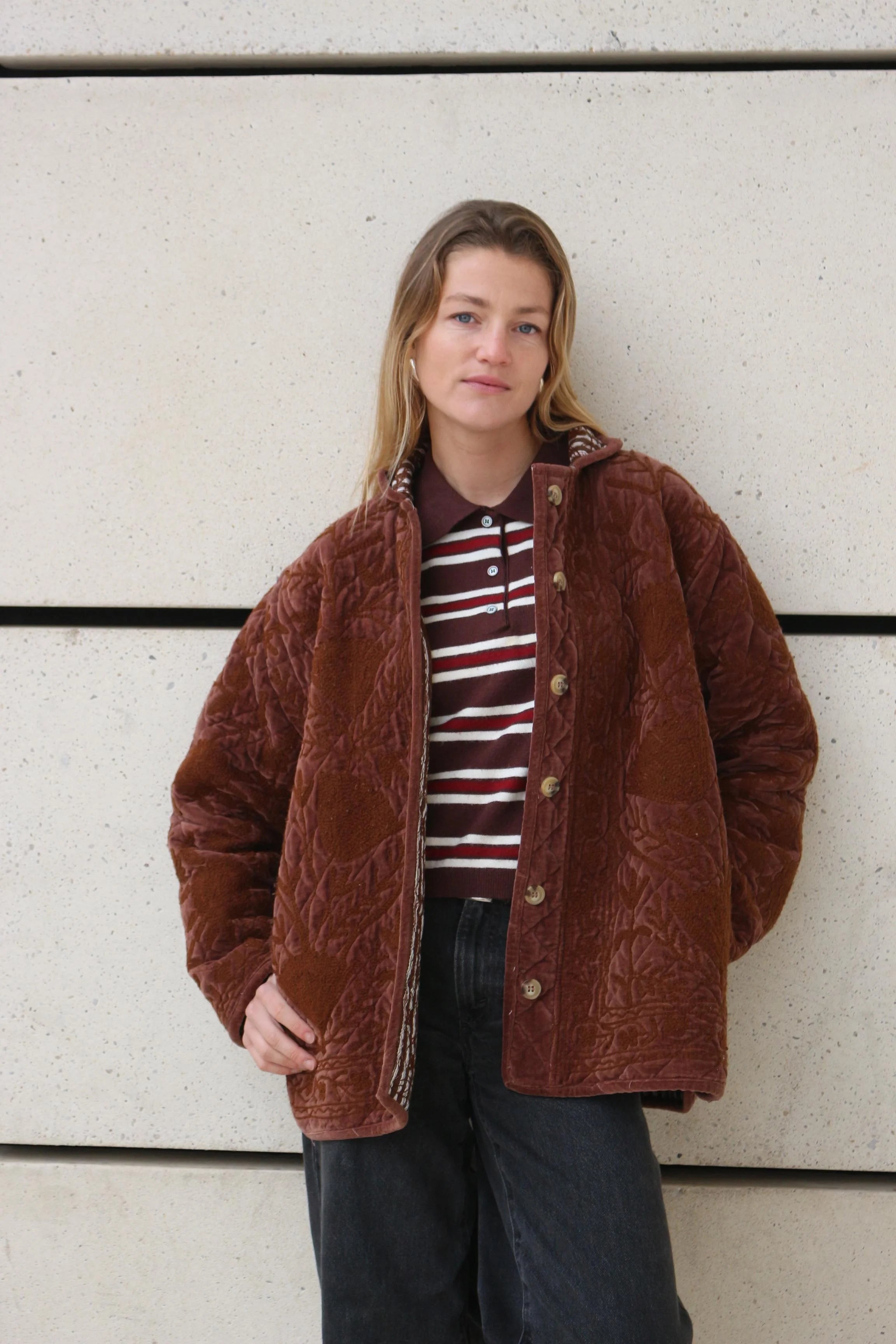 Manteau Farhaan Marron