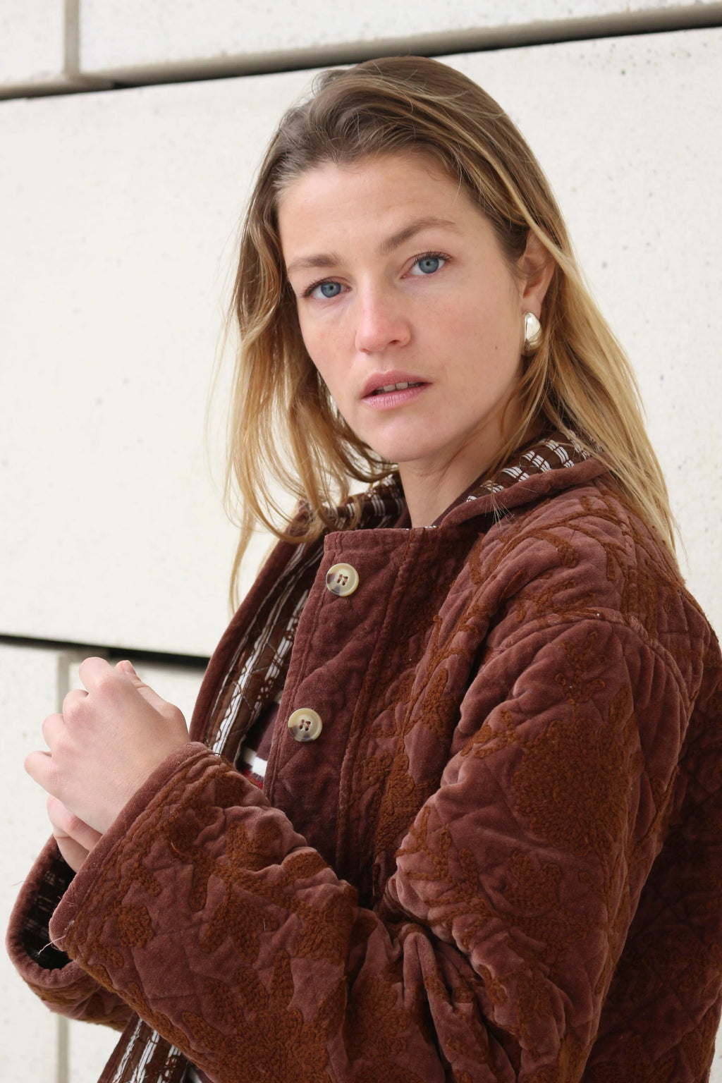 Manteau Farhaan Marron