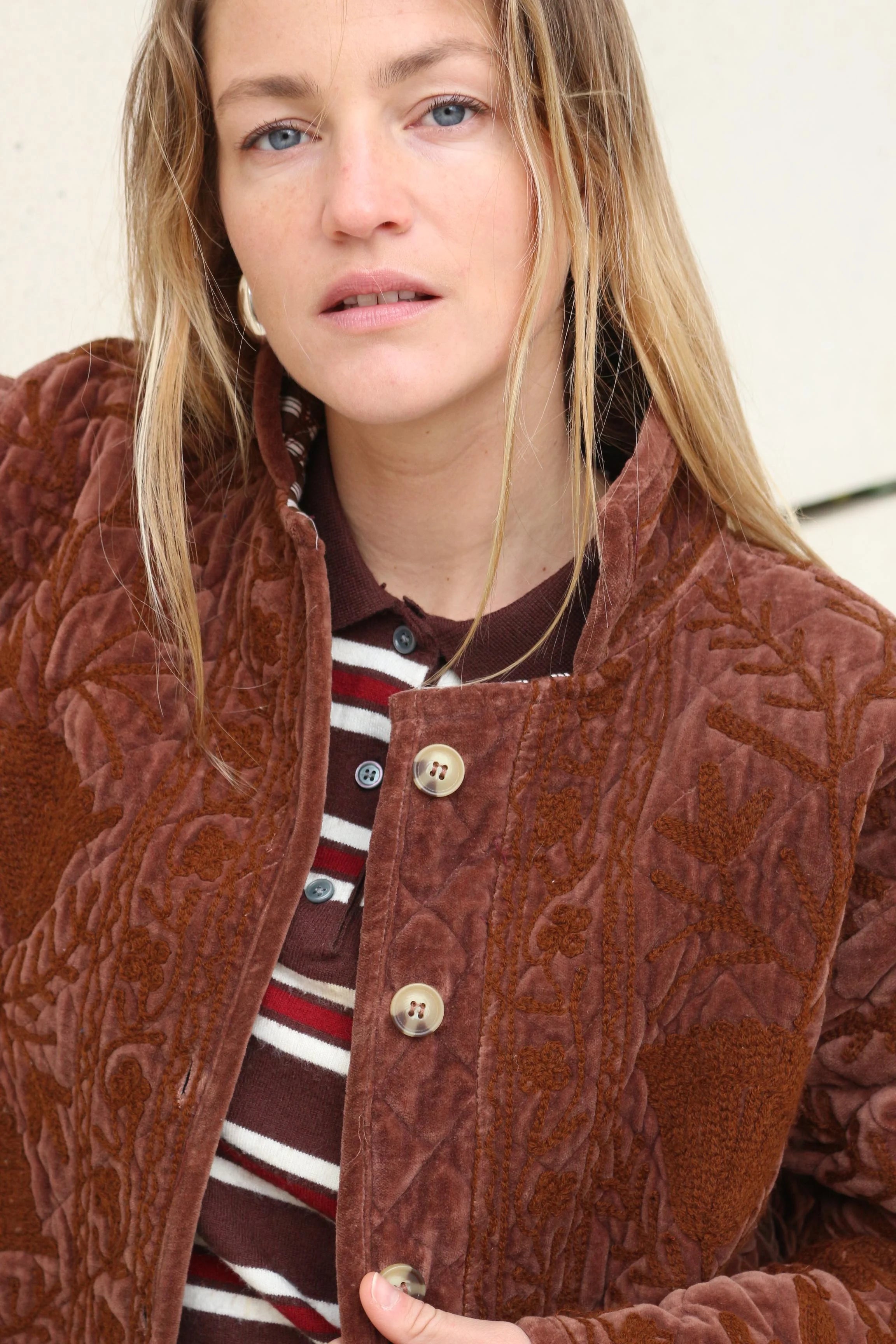 Manteau Farhaan Marron